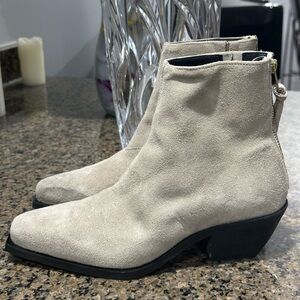 Stylish Cream Ankle Boots